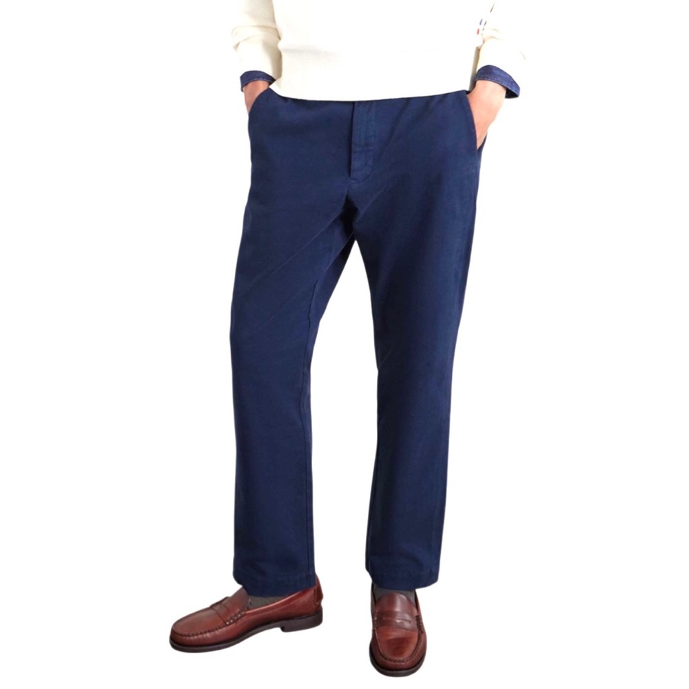 Polo Ralph Lauren Blue Stretch Cotton Chino Pant Straight Leg Classic Size 40X34